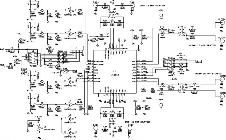 LMH6517EVAL/NOPB, Evaluation Board for the LMH6517 DVGA has differential input and differential output