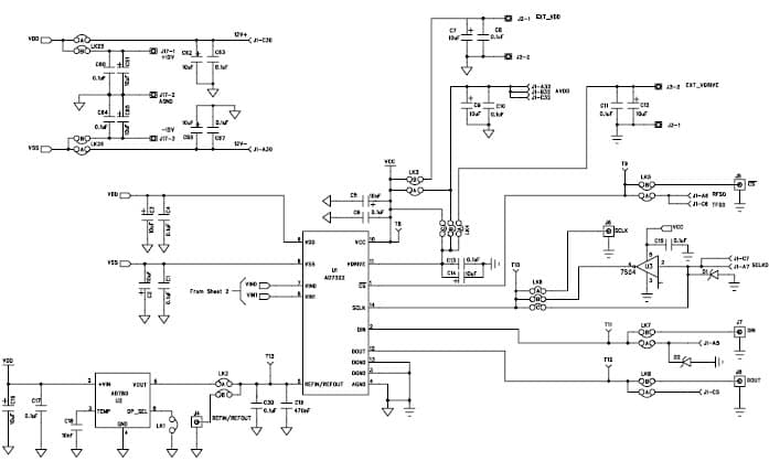 EVAL-AD7321CBZ, Evaluation board for the AD7321, 13-Bit, 500 KSPS, 2CH ADC