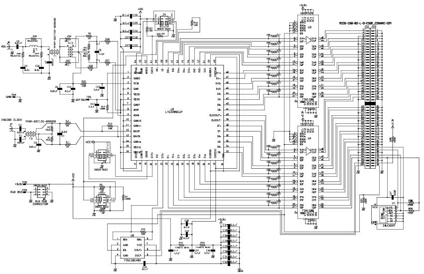 LTC2209UP Demo Board, HIGH IF, LVDS OUT, 160Msps, 16-Bit ADC, 80MHz < Ain <160MHz