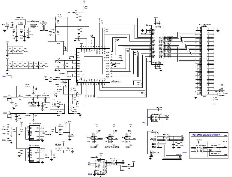 LTC2260-12 Demo Board, 12-bit 105Msps ADC, LVDS Outputs, 5-170MHz