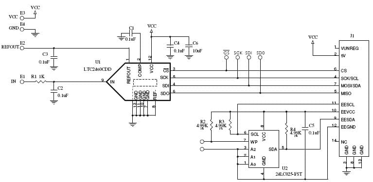 LTC2460 Demo Board, 16-bit SPI Single-Ended Delta Sigma ADC with 10ppm max Internal Reference