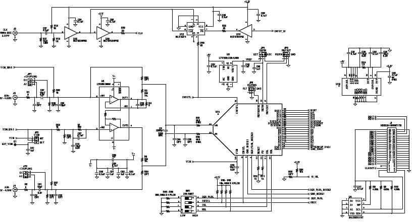 LTC2393-16 Demo Board, with LT6350 optimized driver, 5V 16-bit 1Msps Int Ref Parallel / Serial SAR ADC in LQFP-48