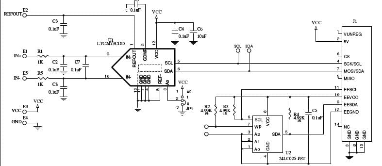 DC1716A, Demo Board Selectable 250sps/1ksps, 16-Bit I2C Delta Sigma ADCs with 10ppm/degree Celsius Max Precision Reference