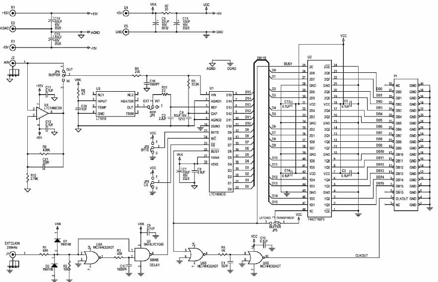 LTC1606CG Demo Board, 16-Bit, 250ksps ADC