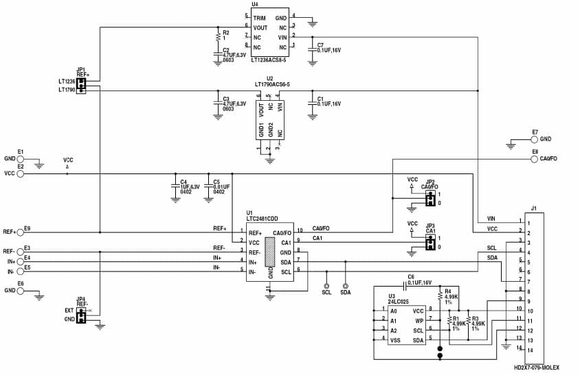 DC951A, Demonstration circuit features the LTC2481, 16-Bit high performance DS analog-to-digital converter