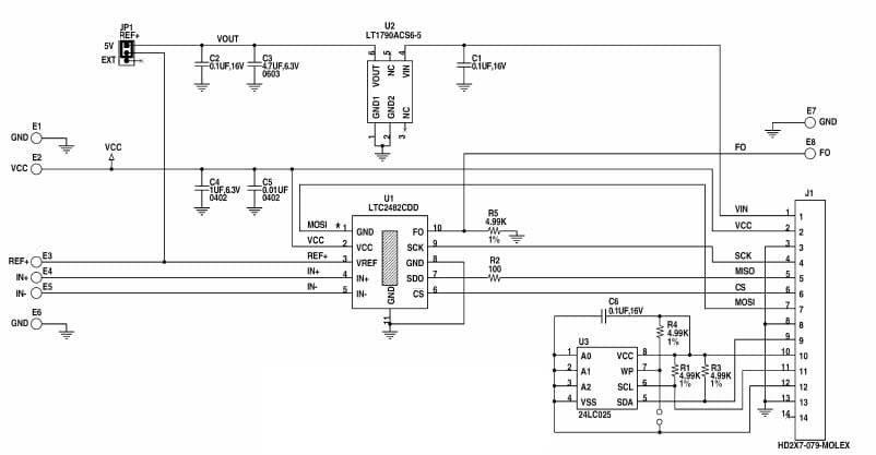 DC941A, Demonstration circuit features the LTC2482, 16-bit high performance DS analog-to-digital converter