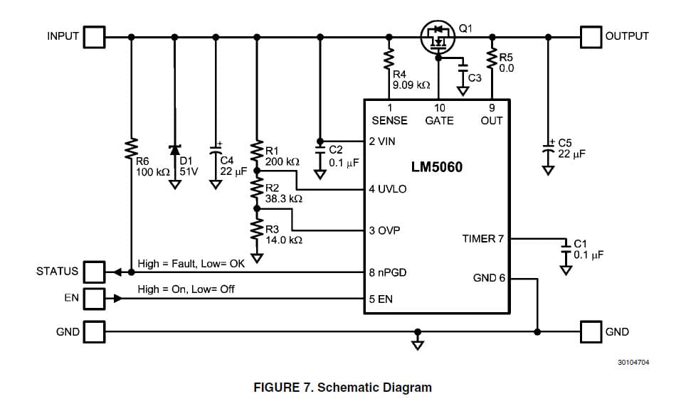 LM5060EVAL/NOPB, Evaluation Board using LM5060 High Side Protection Controller