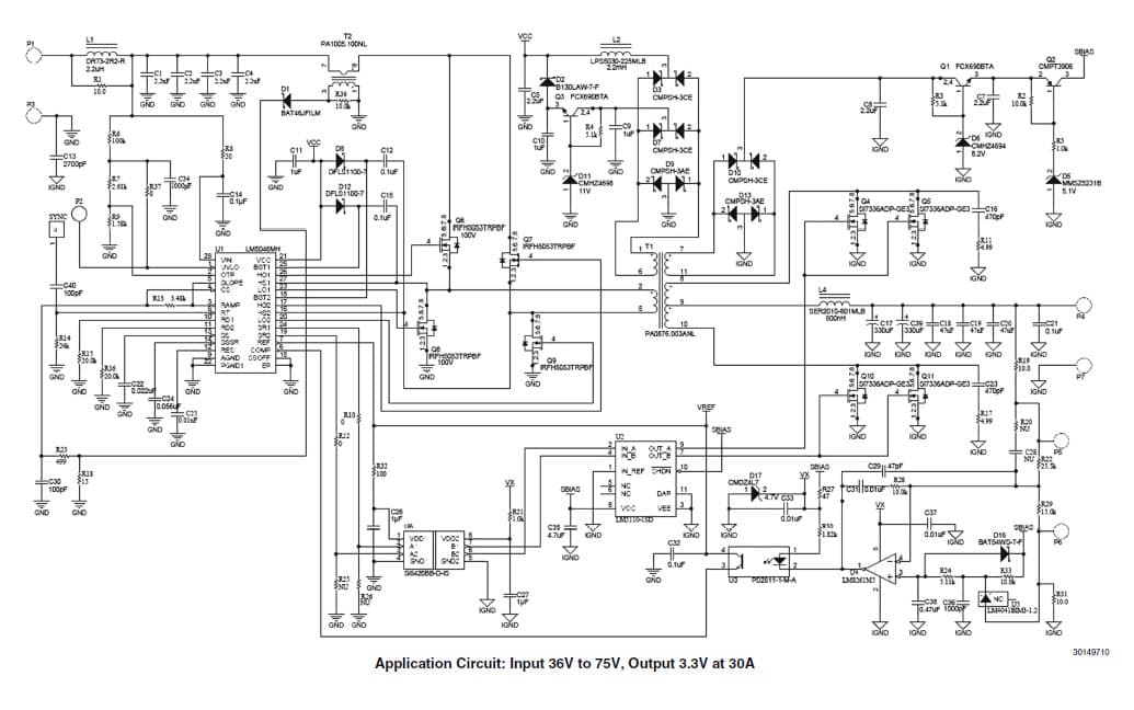 LM5046EVAL, Evaluation Board for the LM5046 PWM controller, Full-Bridge fully functional power converter