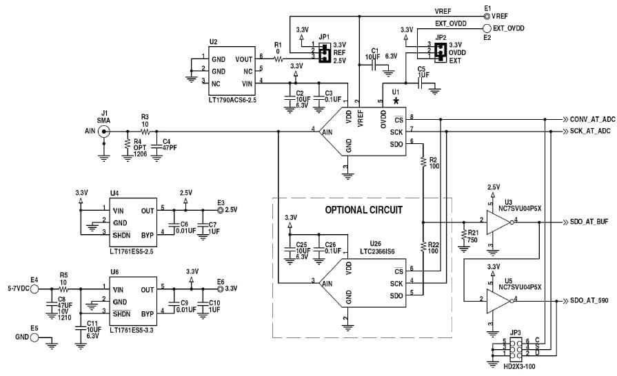 DC1190A-A, LTC2366 Demo Board, 12-bit, 3Msps SAR ADC