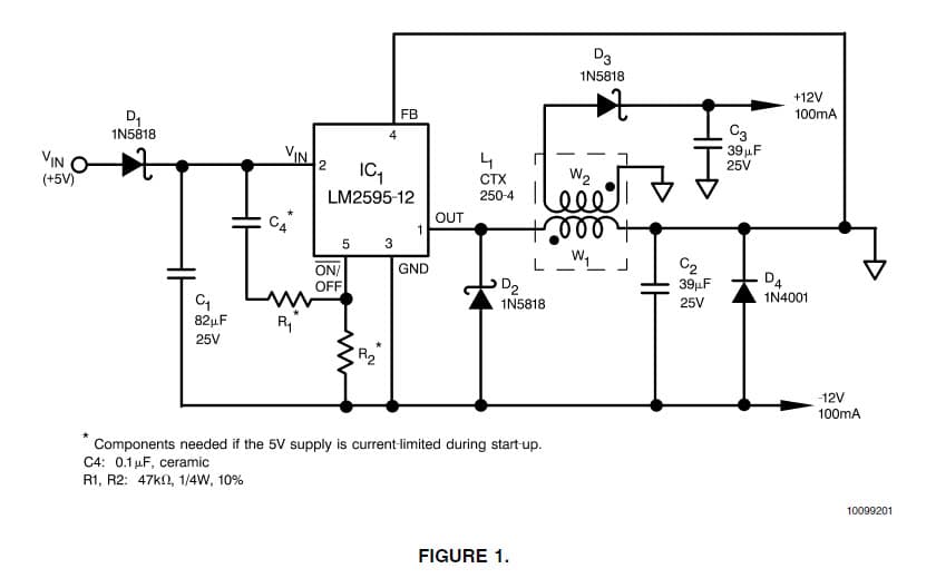 SNVA010C, -12V, 12V DC to DC Multi-Output Power Supply for Portable