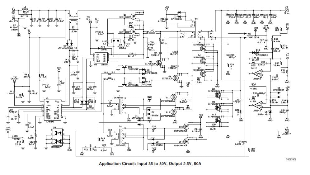 LM5041EVAL/NOPB, for the LM5041 evaluation board, 125W, 2.5V DC to DC Single Output Power Supply for Automotive