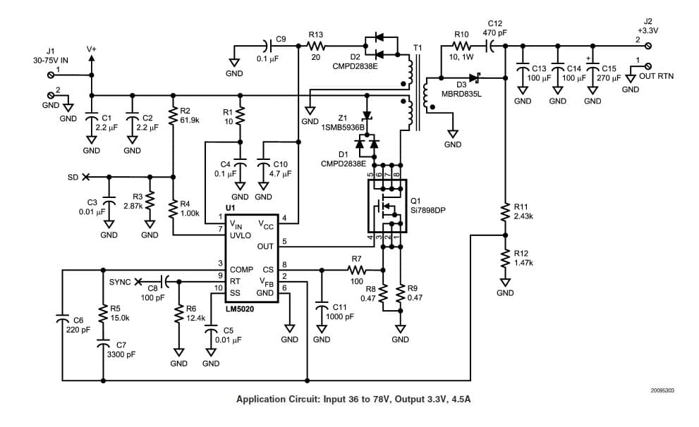 3.3V DC to DC Single Output Power Supply for Automotive