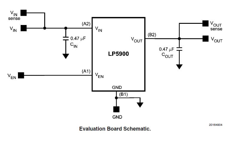 LP5900TL-1.8EV, Evaluation Board based on the LP5900TL-1.8 Voltage Regulator