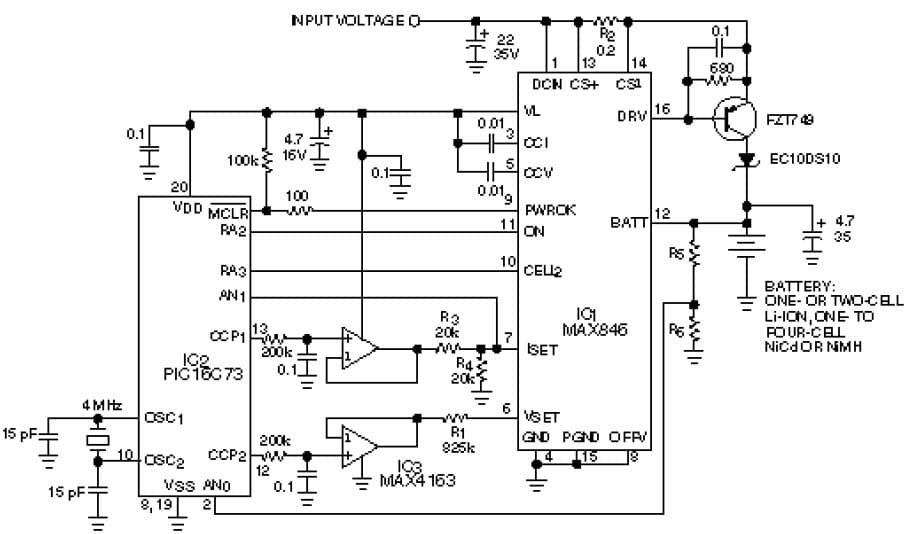 1/2-Cell, Lithium-Ion Battery Charger for Portable Computers