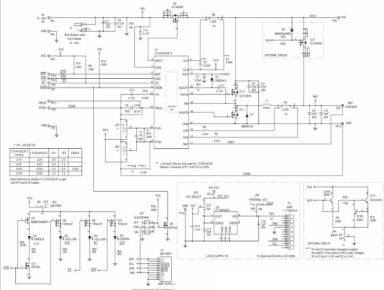 LTC4012CUF-2 Demo Board, High Efficiency, Multi-Chemistry Battery Charger with PowerPath Control