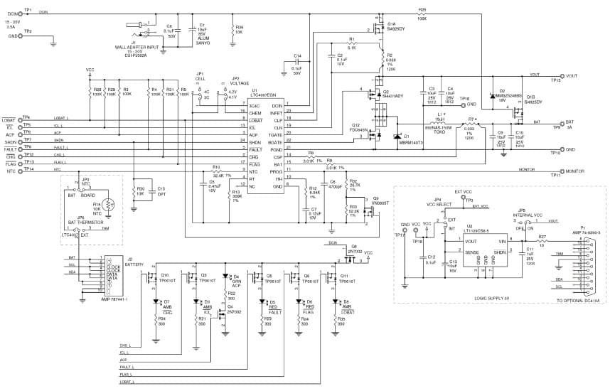 LTC4007EGN Demo Board - 3A Li-Ion Battery Charger