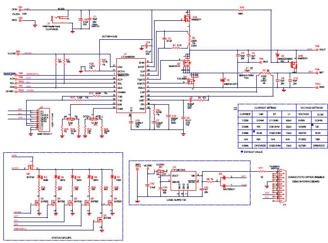 LTC4100EGN Demo Board, Smart Battery Charger DCIN = 15V-20V / 3.5V