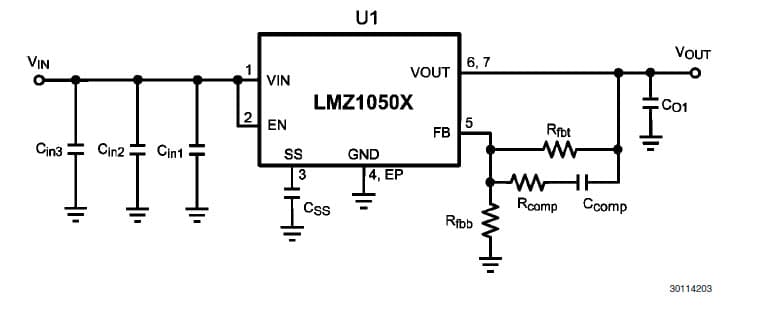 LMZ10503DEMO/NOPB, Demo Board using LMZ10503 of 3A output current, 0.8 to 5V DC to DC Single Output Power Supply for Medical