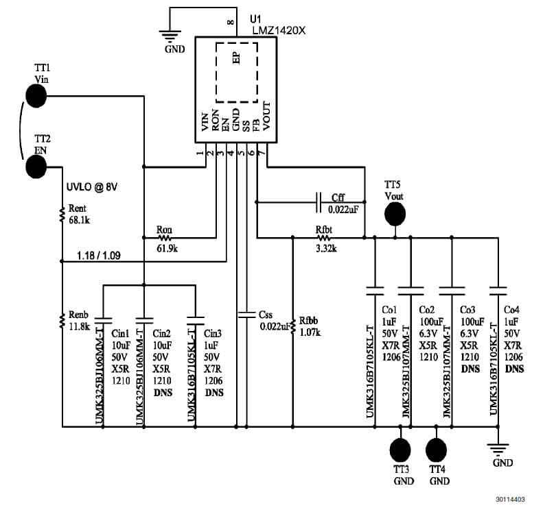 LMZ14203DEMO/NOPB, Demonstration Board for the LMZ14203, 42Vin, 3A Simple Switcher Power Module