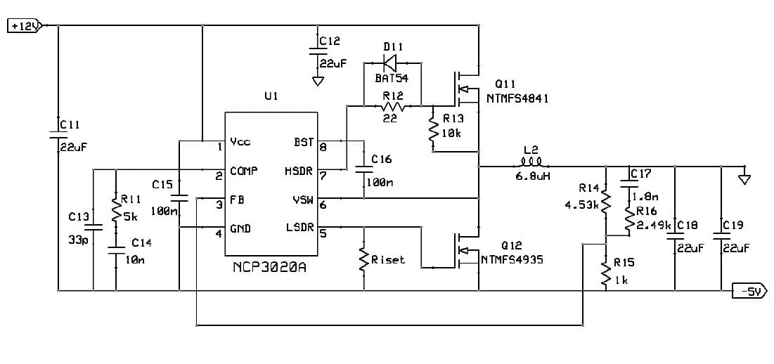 -5V, -3.3V DC to DC Single Output Power Supply