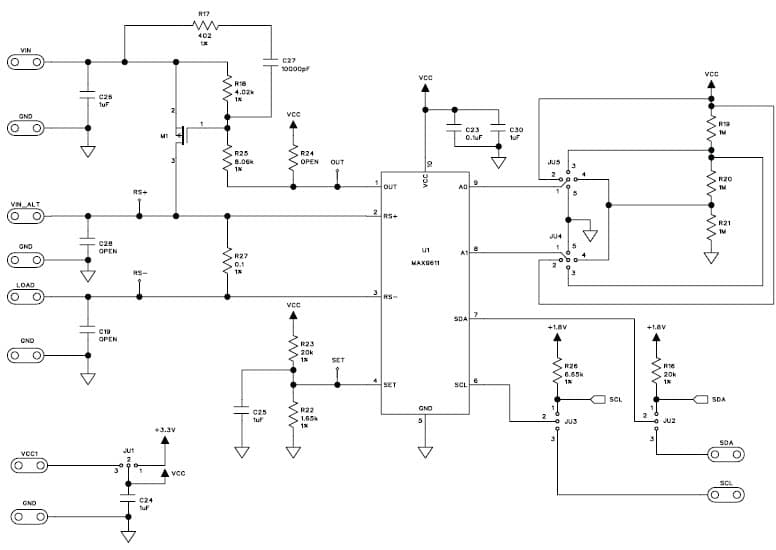 MAX9611EVKIT+, Evaluation Kit is an assembled and tested PCB used to evaluate the MAX9611