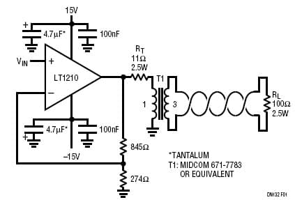 ±5 to ±15V Analog Amplification for ADSL Modem