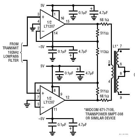 ±5 to ±15V Analog Amplification for ADSL Modem