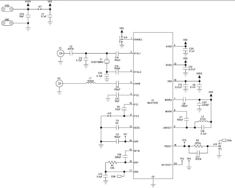 MAX7036EVKIT, Evaluation Kit for MAX7036 315, 433.92MHz RF Transceiver for Factory Automation