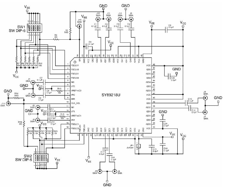 SY89218U, Evaluation Board for SY89218 Clock Buffer