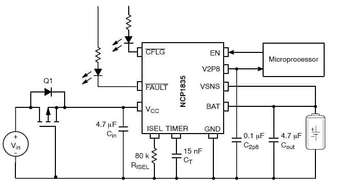 1-Cell, Lithium-Ion Battery Charger for MP3 Player