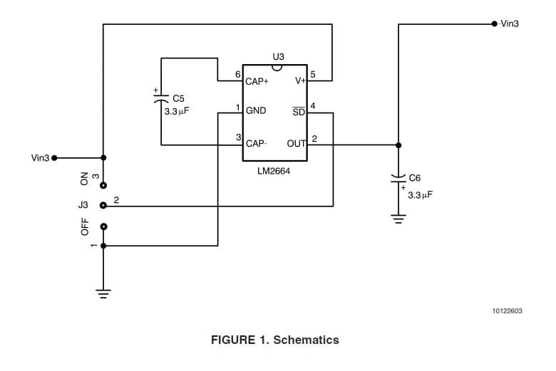 LM2661/3/4EVAL, Evaluation Board using LM2664 DC to DC Single Output Power Supply for Portable