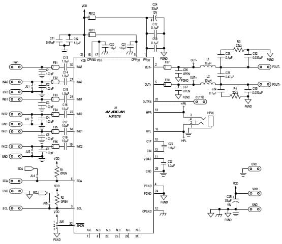 MAX9776EVKIT+, Evaluation Kit for MAX9776 1.5W, 1/2-Channel, Class-D Audio Power Amplifier for Cellular Phone