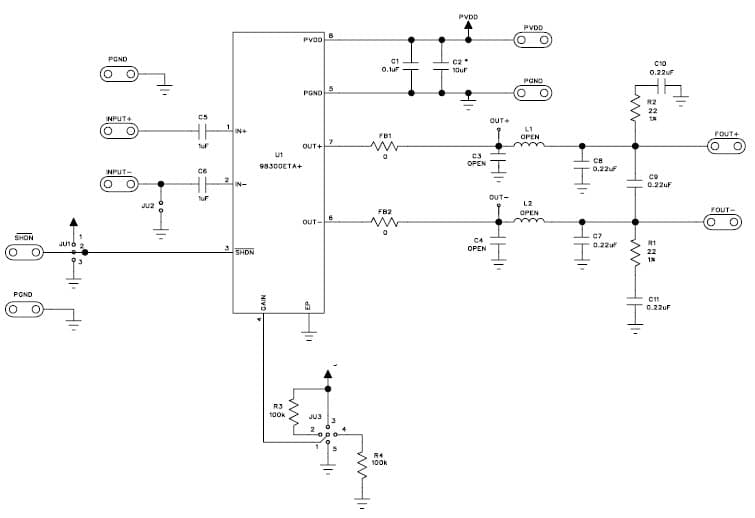 MAX98300EVKIT+TDFN, Evaluation Kit for MAX98300 2.6W, 1-Channel, Class-D Audio Power Amplifier for Cellular Phone