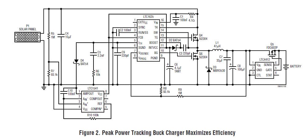 LTC1625, Peak Power Tracking Buck Charger Maximizes Efficiency