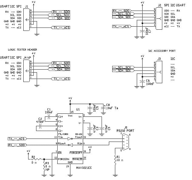 DS70649A, RS232 Serial Accessory Demo Board