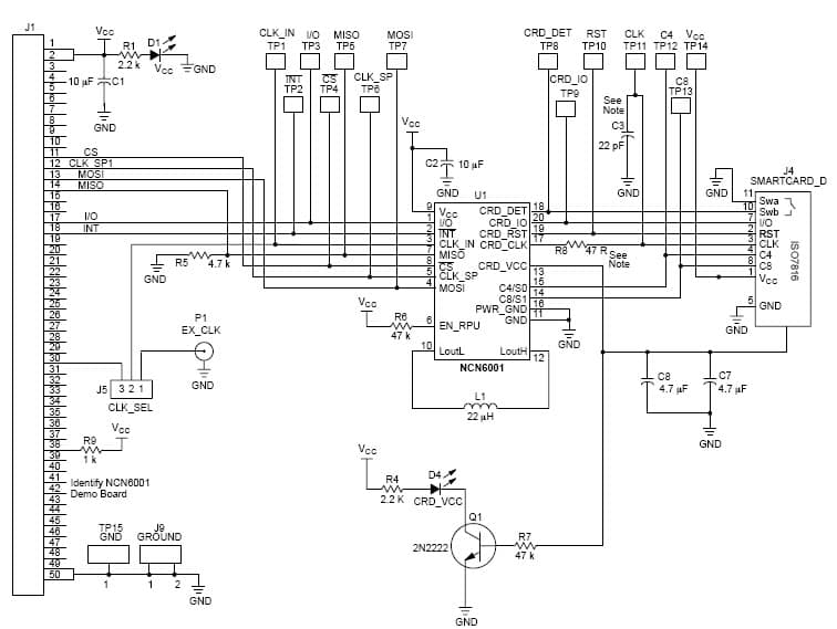 NCN6001DEMO/D, Demo Board Using the NCN6001 Smart Card Interface