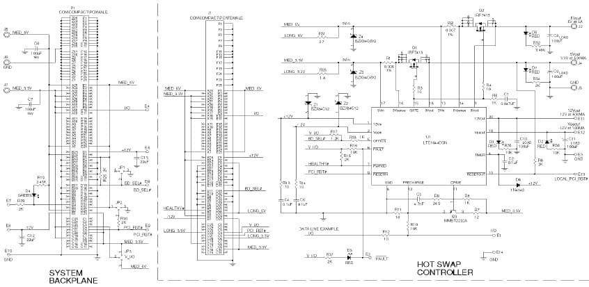 LTC1644CGN Demo Board, Compact PCI Hot-Swap Controller and System Backplane