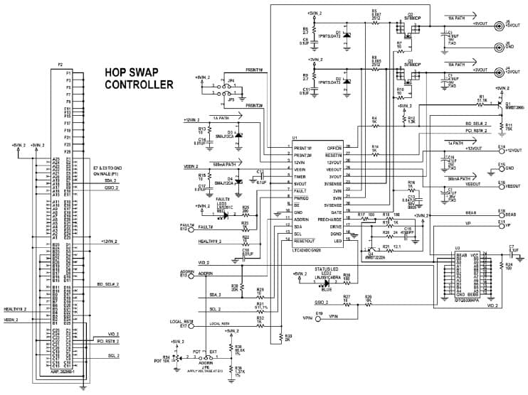 LTC4240CGN Demo Board, I2C Compact PCI Hot-Swap Controller