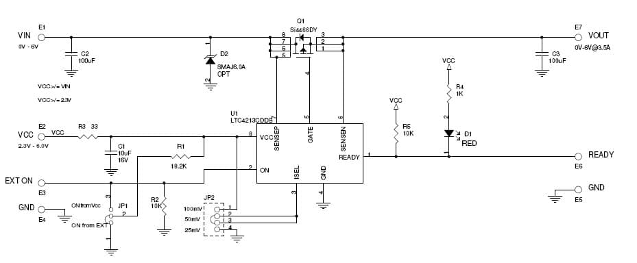 DC872A, Demo Board based on LTC4213 Electronic Circuit Breaker