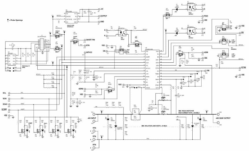 LTC4261CGN Demo Board, Negative Hot-Swap controller with ADC and I2C monitoring