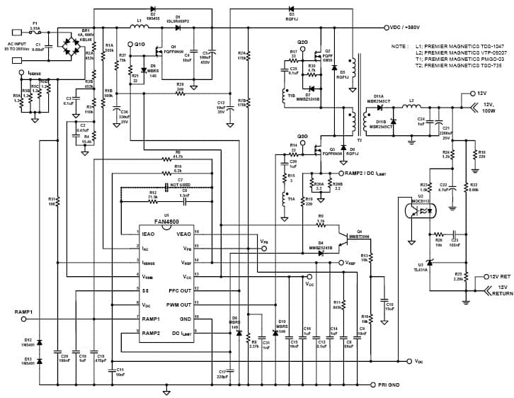 100W, 12V AC to DC Single Output Power Supply for UPS Power Supply