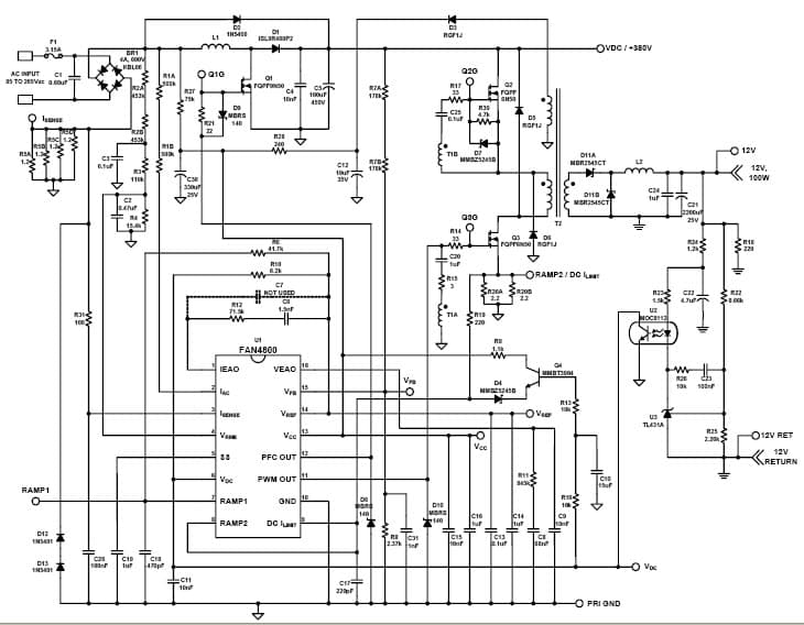 100W, 12V AC to DC Single Output Power Supply for UPS Power Supply