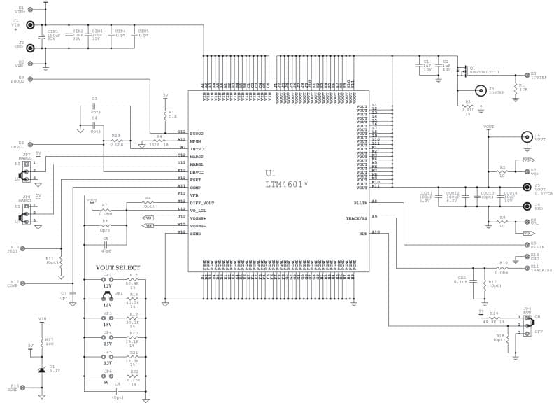 LTM4601 Demo Board, 20VIN, 12A Step-Down module Regulator