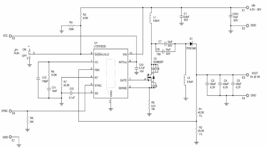 DC1341A, Demonstration Board features the LT3757EDD Boost, Flyback, SEPIC, and Inverting Controller