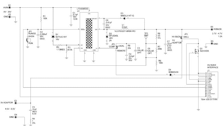 LT3505EDD Demo Board, 1.2A, Step-Down Switching Regulator