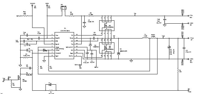 LTC1735CGN-1 Demo Board, Mobile Pentium III DC/DC Converter, 4.5 to 24Vin, 1.3 to 1.55Vout @ 12A