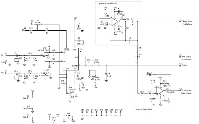 DC427B-B, Demo Board Using LTC1967CMS8 RMS to DC Converter