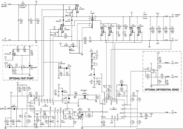 LT3781EG LTC1698EGN LT1783CS5 Demo Board, Isolated Synchronous forward Converter