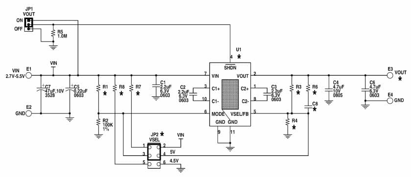 LTC3203B Multiple Output PD (set for 3.3V) Demo Board