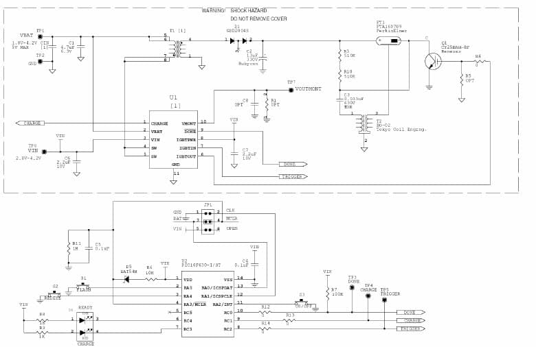 DC895A-B, Demo Board Using LT3485EDD-1, 225mA Input Current, 2.8 to 4.2Vin, 1.8 to 4.2VBat, 5V Max Photoflash Charger